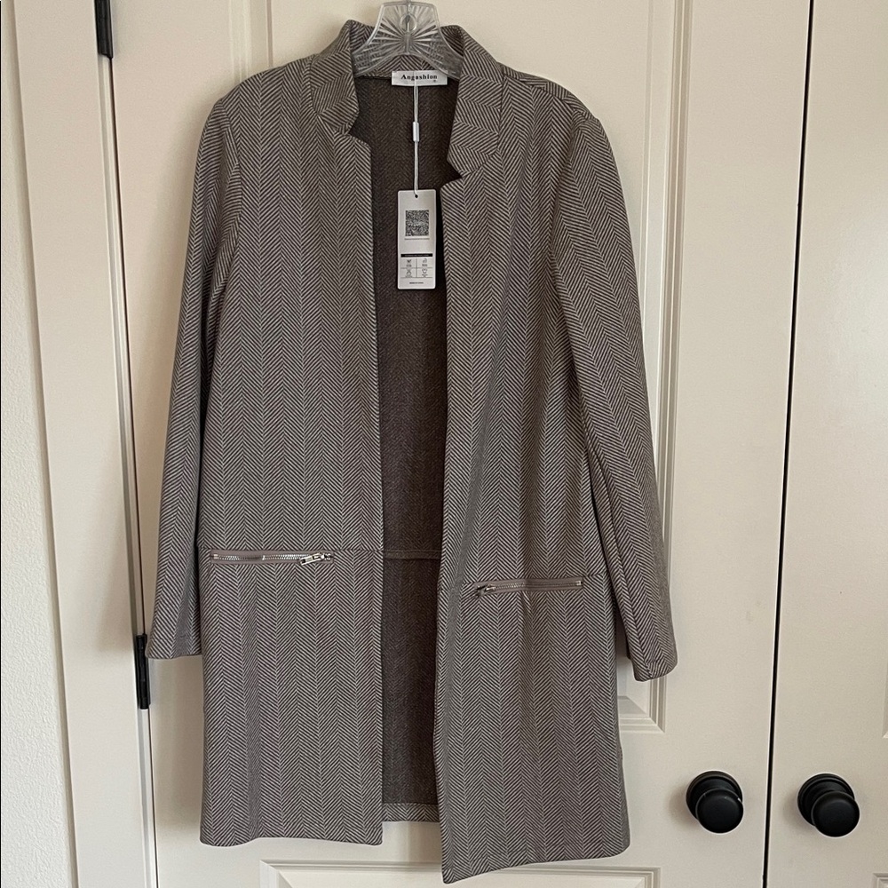 Apt. 9 Women's Herringbone Blazer in Tan